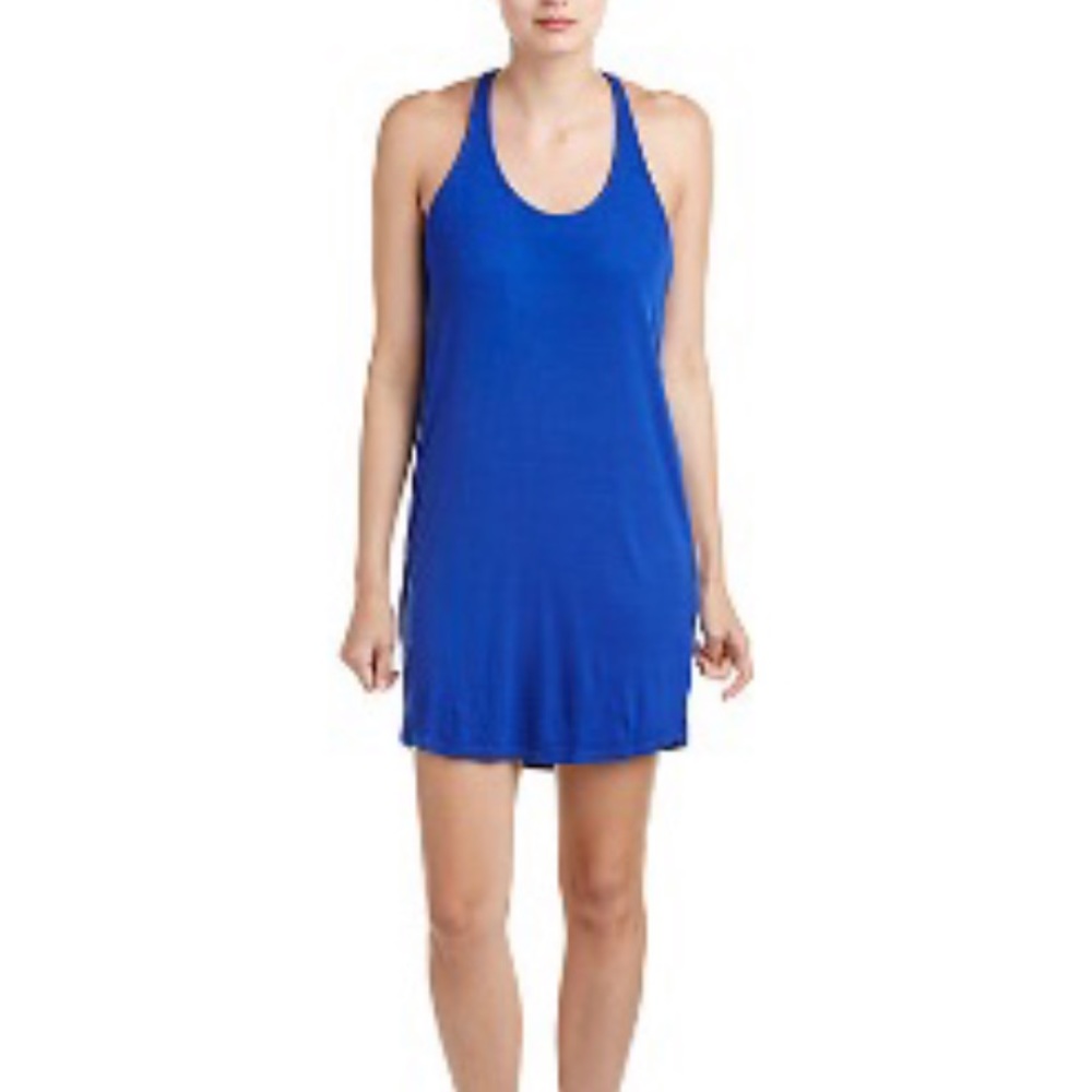 Splendid Racer Back Blue Sleeveless Lined Shift Dress NWT